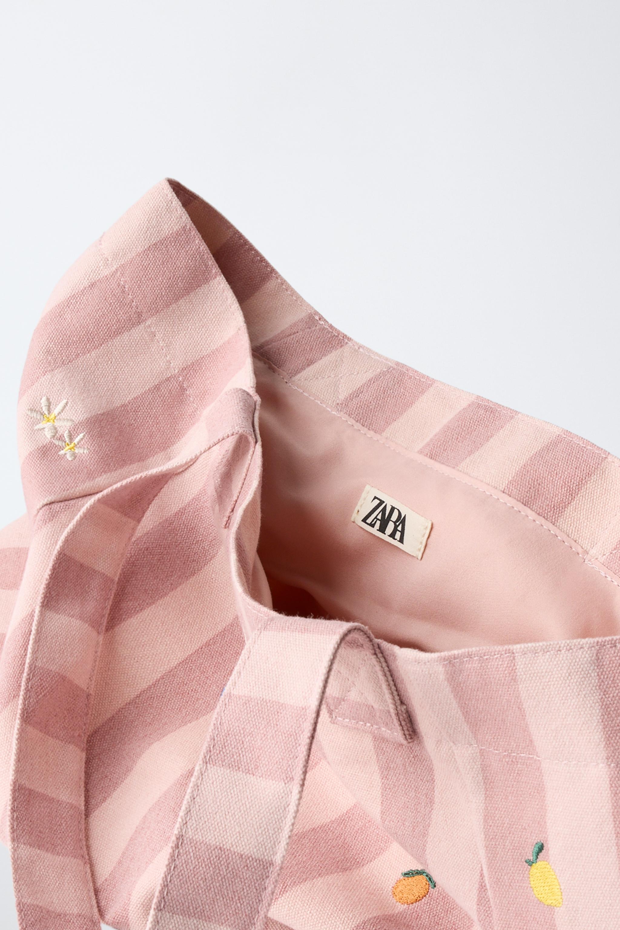 STRIPED FRUIT TOTE BAG